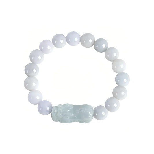 (Energy Collection) Customizable Luxury Beaded Jade Bracelet Wealth-Attracting and Blessing-Praying Jewelry Personalized Bangle Made in China