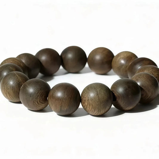 (Energy Collection) Authentic Agarwood Beaded Bracelet Classic Style Natural Aged Wood High Energy Collection-Grade Jewelry China