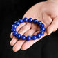(Energy Collection) High Quality 925 Silver Imperial Blue Natural Lapis Lazuli Luxury Beaded Bracelet Meditation Energy Collectible