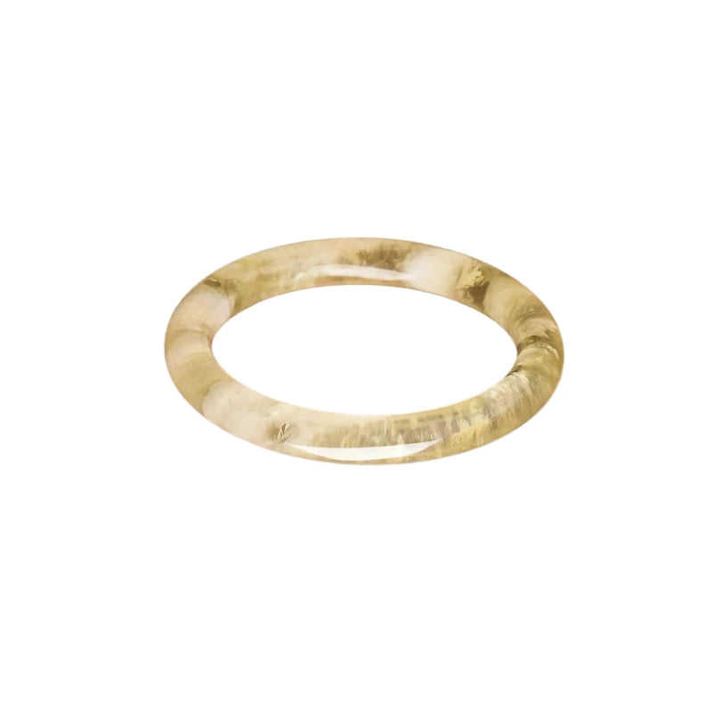 (Energy Collection) Luxury High Quality Silver Citrine Crystal Bangle Authentic Natural Healing Infused with Positive Energy