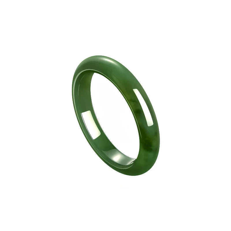 (Energy Collection) Premium High Quality Silver Luxury Hetian Jade Bracelet Fine Bangle with Spiritual Energy Blessed Jewelry