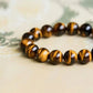 (Energy Collection) Powerful Energy & Protection Beaded Bracelet Natural Tiger Eye Stone for Strength and Confidence