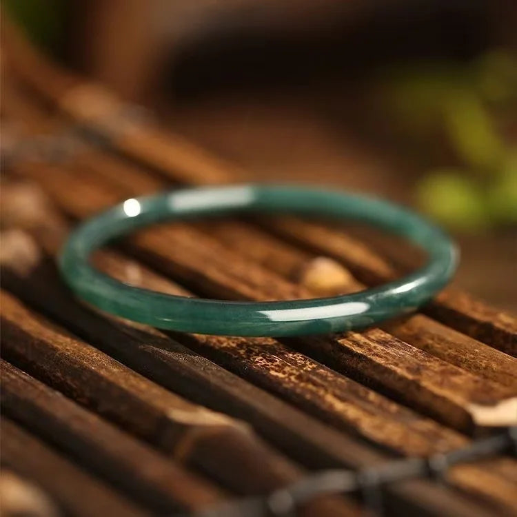 (Energy Collection) Authentic High Energy Jadeite Bangle Ladies' Dignity and Elegance Symbol Fine Ice-Type Jade