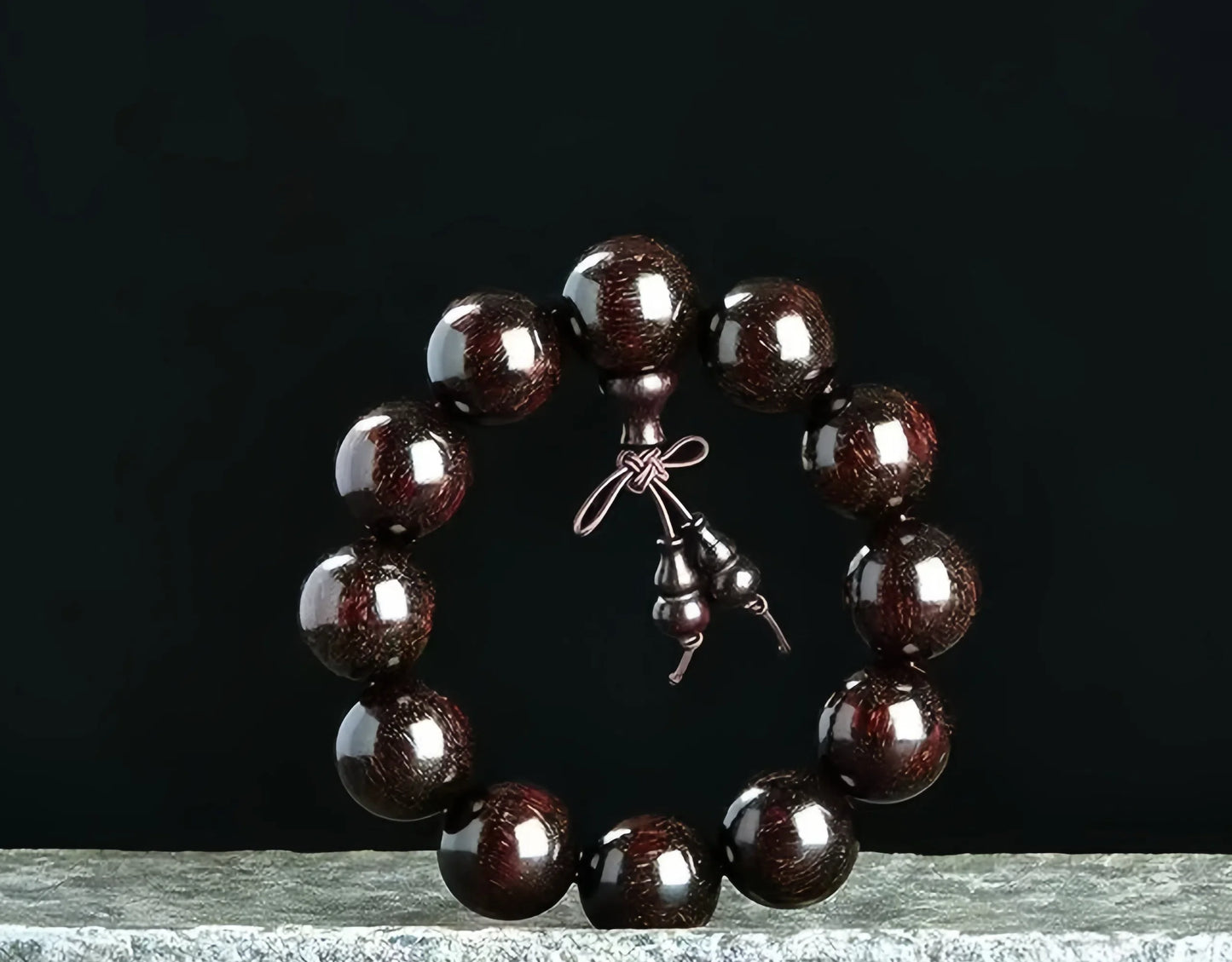 (Energy Collection) Fashionable Custom Beaded Wood Bracelets Classic String Bangles Praying for Auspiciousness Made in China