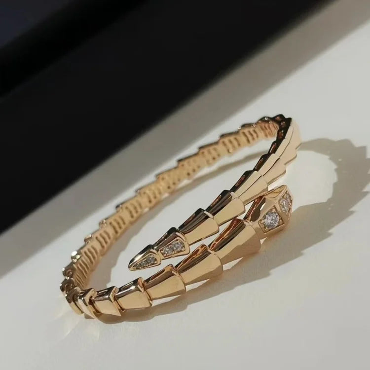 18K Gold Diamond Bangles Unisex