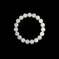 (Energy Collection) Luxury Sterling Silver Beaded Bracelet with Suet White Hetian Jade for Energy Healing