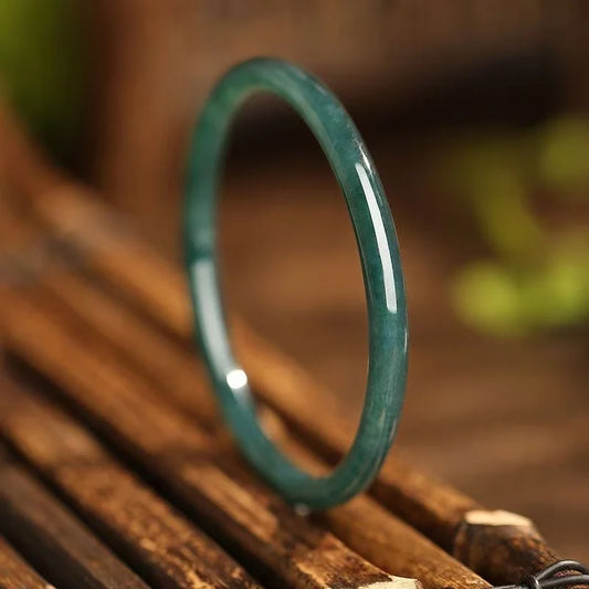 (Energy Collection) Authentic High Energy Jadeite Bangle Ladies' Dignity and Elegance Symbol Fine Ice-Type Jade