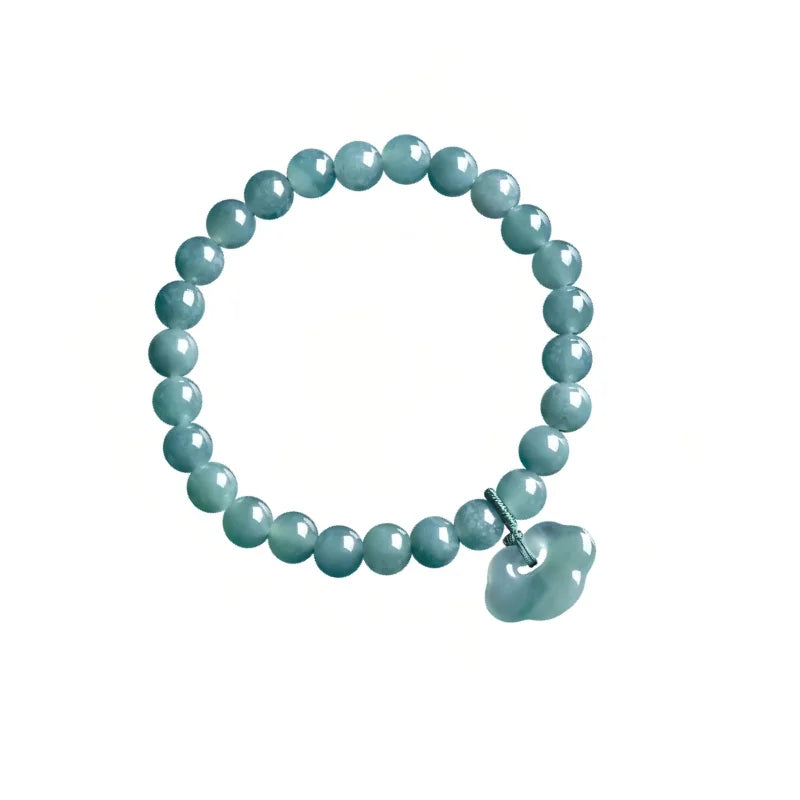 Energy Cllection) Top Grade Luxury Beaded Jade Bracelet Made in China Real Jade No Precious Metals Auspicious Bangles