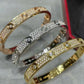 18K Gold Diamond Bangles Unisex