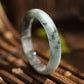 (Energy Collection) High Quality Custom Energy Infusion Fine Silver Luxury Bangle Authentic Natural Ice Jade Healing Jewelry for Women