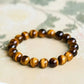 (Energy Collection) Powerful Energy & Protection Beaded Bracelet Natural Tiger Eye Stone for Strength and Confidence