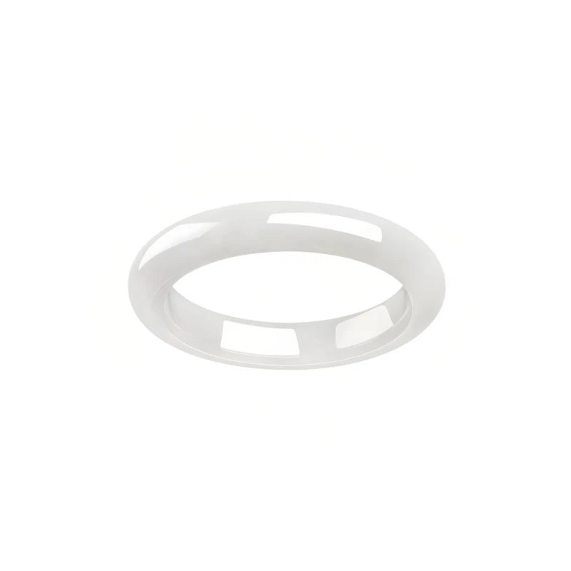 (Energy Collection) Luxury Fine Silver Bangle Bracelet with Top-Tier Hetian Jade Blessed & Energized Jewelry