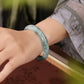 (Energy Collection) High Quality Custom Energy Infusion Fine Silver Luxury Bangle Authentic Natural Ice Jade Healing Jewelry for Women
