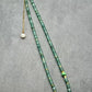 S925 Silver and 18K Gold Handmade Necklace with Natural Hetian Jasper Jade Beads Chain Certified