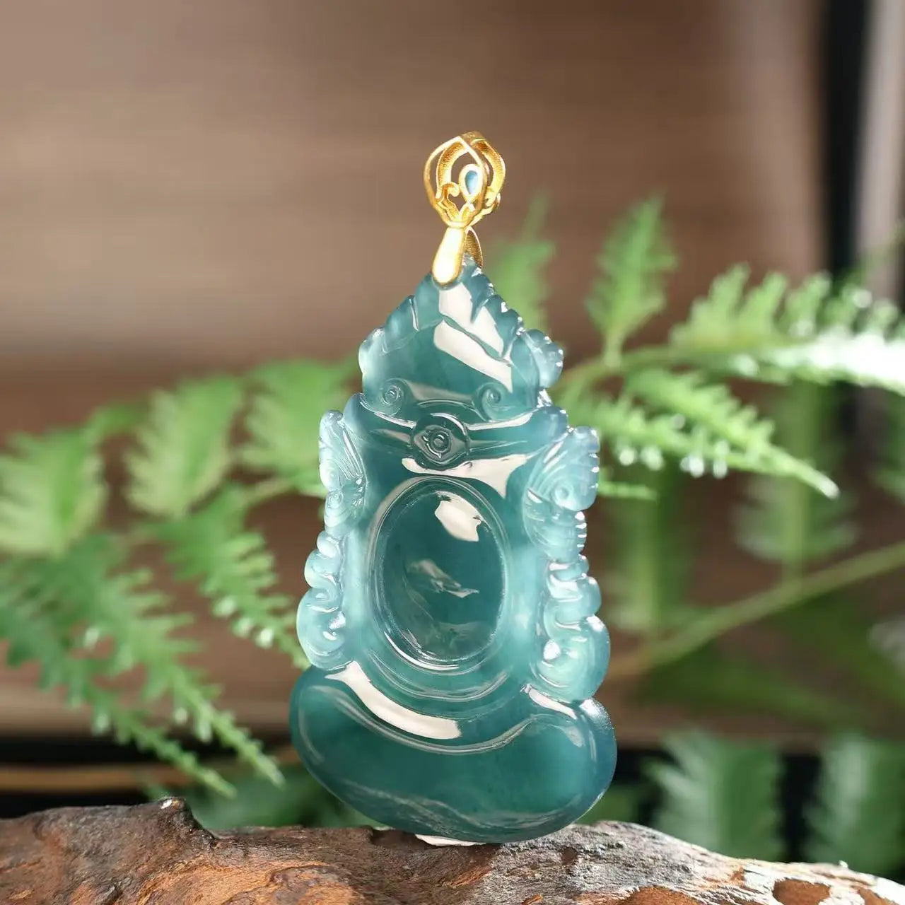 (Energy Collection) High Quality Custom Blessing 18K Gold Filled Jadeite Chokers Necklace Luxury Natural Energized Fine Jewelry Infused Energy Ice