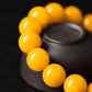 (Energy Collection) Top 925 Silver Natural Amber Beaded Luxury Bracelet with Gemstone for Inner Balance Energy