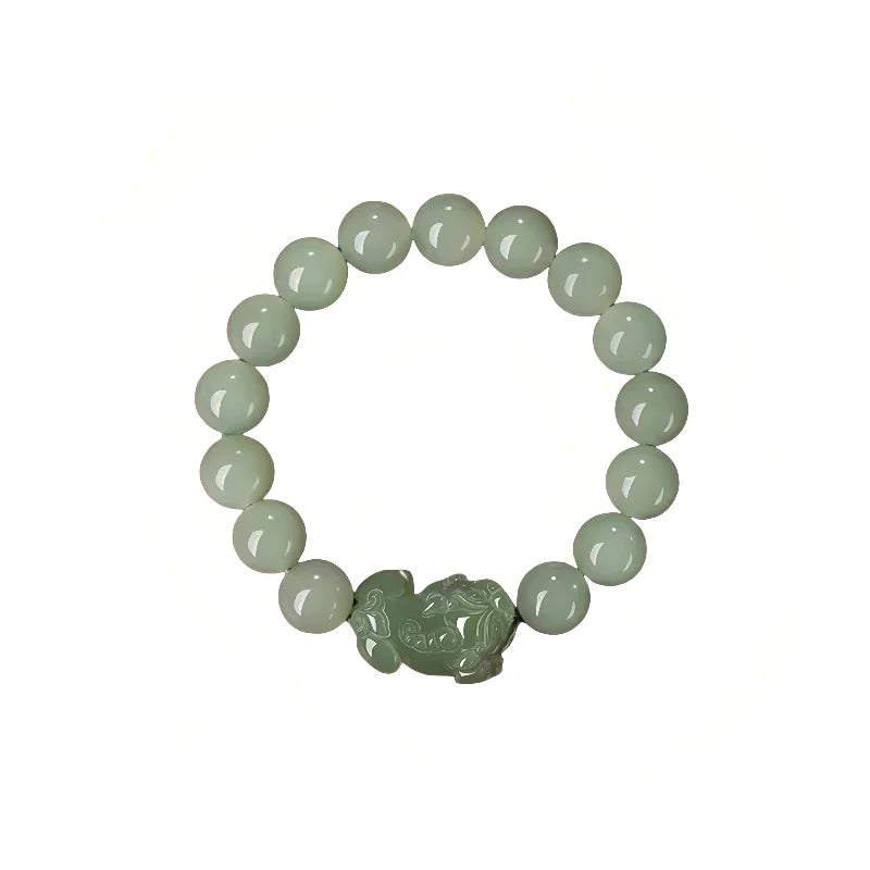 Energy Cllection) Top Grade Luxury Beaded Jade Bracelet Made in China Real Jade No Precious Metals Auspicious Bangles