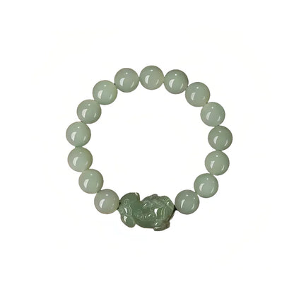Energy Cllection) Top Grade Luxury Beaded Jade Bracelet Made in China Real Jade No Precious Metals Auspicious Bangles