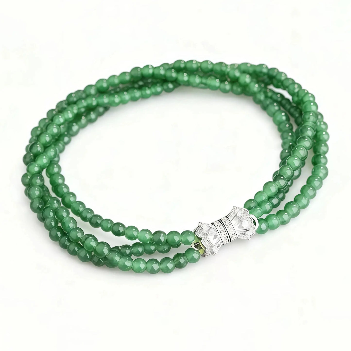 (Energy Collection) High Quality 925 Silver Beaded Jade Bracelet-Custom Energy Infusion Available Luxury Authentic Healing Jewelry for Women