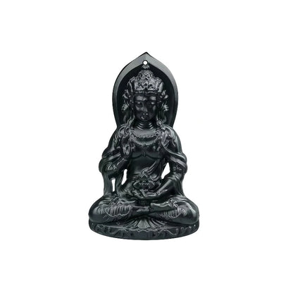 (Energy Collection) Blessed Natural Jade Custom Energy Fine Pendant Necklace Black Jade