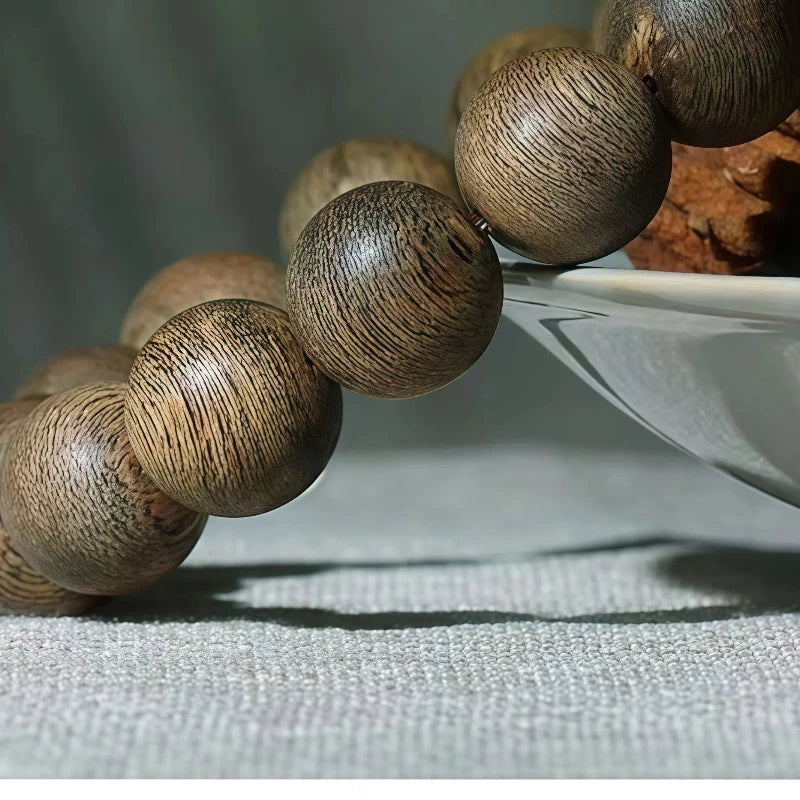 (Energy Collection) Authentic Agarwood Beaded Bracelet Classic Style Natural Aged Wood High Energy Collection-Grade Jewelry China