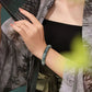 (Energy Collection) High Quality Custom Energy Infusion Fine Silver Luxury Bangle Authentic Natural Ice Jade Healing Jewelry for Women