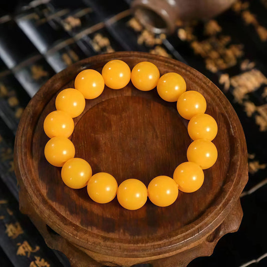 (Energy Collection) Top 925 Silver Natural Amber Beaded Luxury Bracelet with Gemstone for Inner Balance Energy