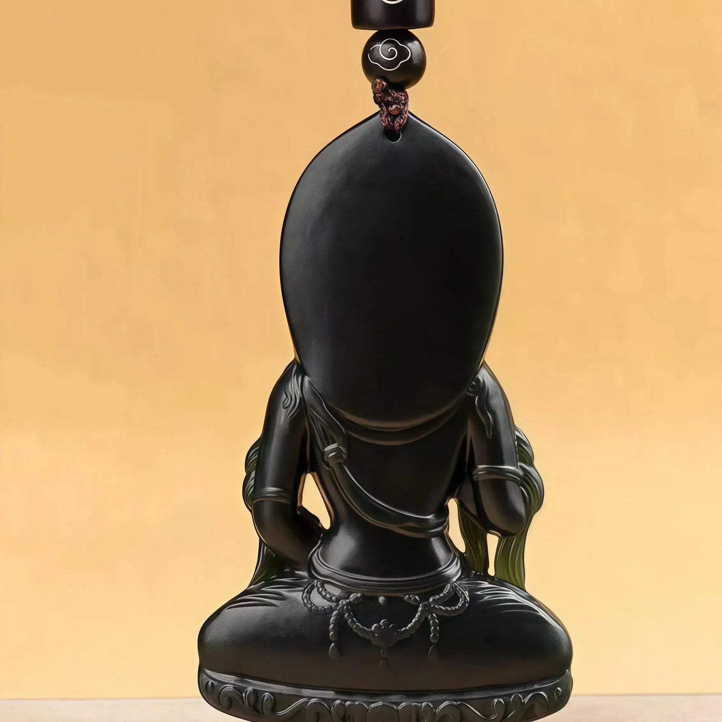 (Energy Collection) Blessed Natural Jade Custom Energy Fine Pendant Necklace Black Jade