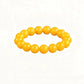 (Energy Collection) Top 925 Silver Natural Amber Beaded Luxury Bracelet with Gemstone for Inner Balance Energy