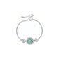 Femme Classic 925 Silver Jadeite Chain & Link Bracelet with Natural Ice-Type Jade Made in China