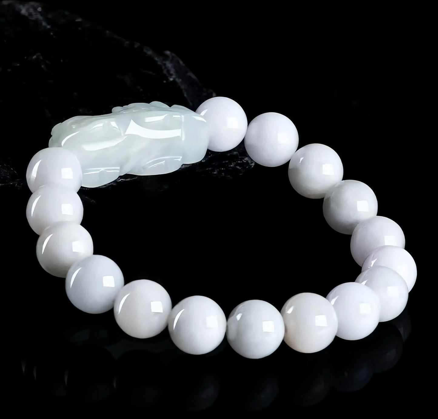 (Energy Collection) Customizable Luxury Beaded Jade Bracelet Wealth-Attracting and Blessing-Praying Jewelry Personalized Bangle Made in China