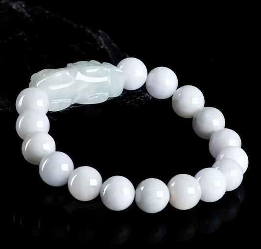 (Energy Collection) Customizable Luxury Beaded Jade Bracelet Wealth-Attracting and Blessing-Praying Jewelry Personalized Bangle Made in China
