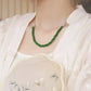 (Energy Collection) Authentic High Quality 925 Silver Women's Natural Jade Luxury Beaded Necklace Beads Chain Custom Energy Infusion Healing Jewelry