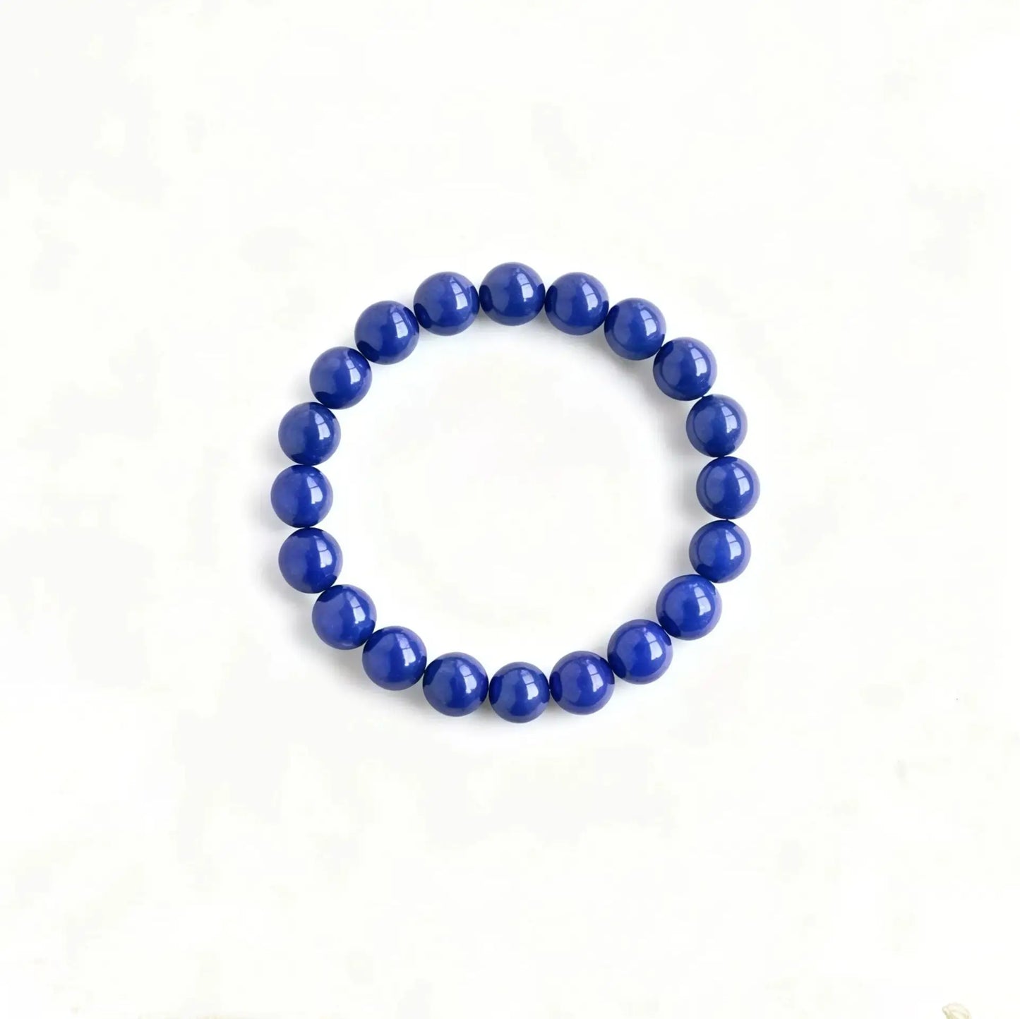 (Energy Collection) High Quality 925 Silver Imperial Blue Natural Lapis Lazuli Luxury Beaded Bracelet Meditation Energy Collectible