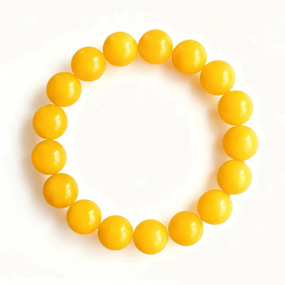 (Energy Collection) Top 925 Silver Natural Amber Beaded Luxury Bracelet with Gemstone for Inner Balance Energy