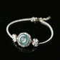 Femme Classic 925 Silver Jadeite Chain & Link Bracelet with Natural Ice-Type Jade Made in China
