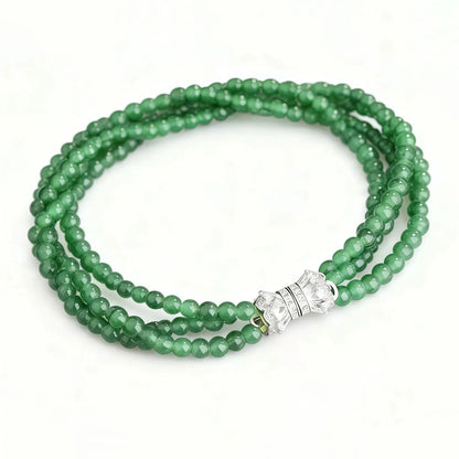(Energy Collection) High Quality 925 Silver Beaded Jade Bracelet-Custom Energy Infusion Available Luxury Authentic Healing Jewelry for Women