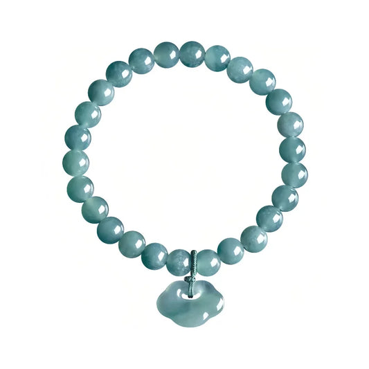 Energy Cllection) Top Grade Luxury Beaded Jade Bracelet Made in China Real Jade No Precious Metals Auspicious Bangles
