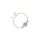 Femme Classic 925 Silver Jadeite Chain & Link Bracelet with Natural Ice-Type Jade Made in China