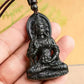(Energy Collection) Blessed Natural Jade Custom Energy Fine Pendant Necklace Black Jade